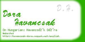 dora havancsak business card